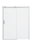 60‘’ x 74'' Chrome Frameless Single Sliding Shower Door - Quiet Glide, Stainless Steel Rail, 8mm Glass