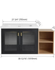 28" Wall-Mounted Bathroom Vanity with Sink - Ideal for Small Spaces size: 40 X 19 | installation: Wall-mounted
