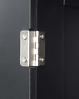 Valmor 68.1” Tall Black Bathroom Linen Cabinet hige quality hinge.