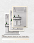 Calvante 28" LED Mirror Cabinet with Display - 3-Tier Storage, Anti-Fog