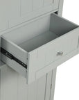 Norrin 67.3" Grey Tall Narrow Bathroom Storage Cabinet with Drawer & Shelves