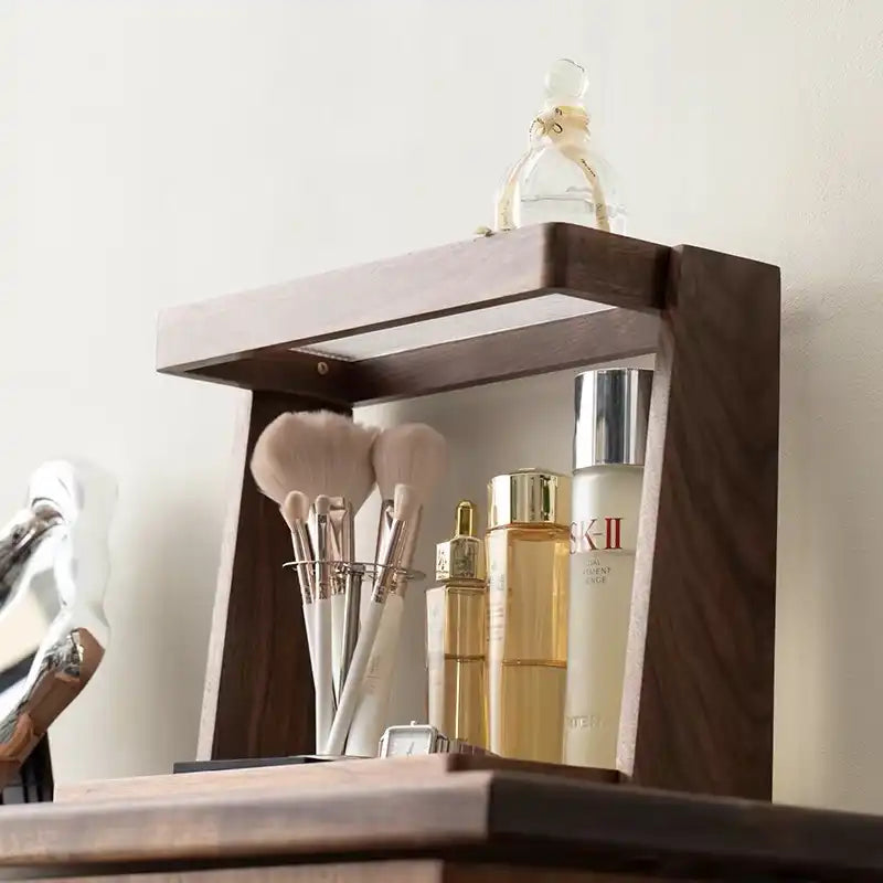 Bamboo Acrylic Two-Tier Bathroom Shelf