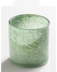 Glass candle holder cup-Green
