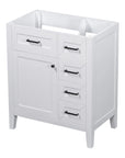 30" bathroom vanity freestanding angled front view | Ace Decor