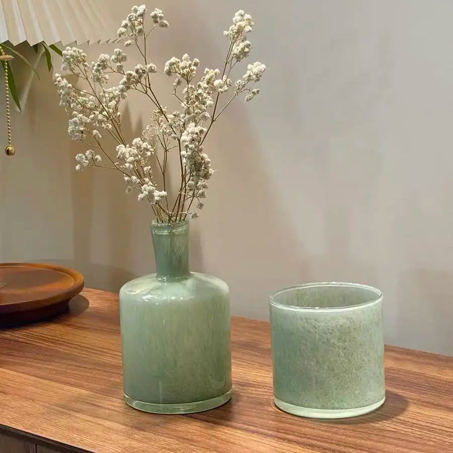 Liuli Glass Brush & Candle Holder