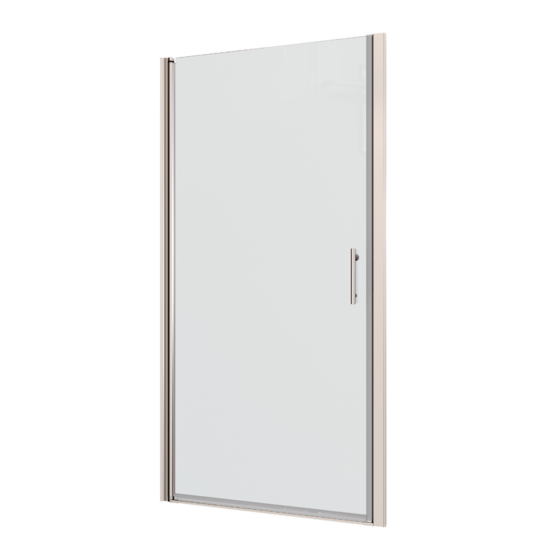 Zerra Series 30" W x 72" H Chrome Semi-Frameless Pivot Shower Door