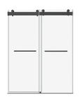 60'' x 76'' Soft-Close Frameless Bypass Shower Door – 5/16'' Tempered Glass, Adjustable 56''-60 3/4''