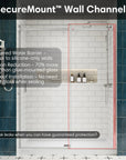Shower door sliding frameless, size 60 x 74 inches, featuring SecureMount wall channels for stable glass support and enhanced waterproofing | Ace Decor