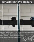 SmartTrak Pro Rollers showing adjustable eccentric wheels for precise alignment and smooth sliding performance | Ace Decor