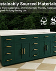 Breshia Series 84" Bathroom Vanity with Double Sink