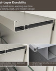 Dual-layer aluminum medicine cabinet frame resists warping.