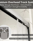 54" x 70" Strong Framed Shower Door with 6mm Tempered Glass in Chrome - No Leaks, No Wobble