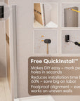 60" x 74" Black Frameless Double Sliding Shower Door with Soft-Close - Leak-Proof, Easy-Clean