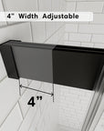 4-inch width adjustable feature for soft close sliding shower doors, frameless 60 x 74 | Ace Decor