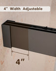 60" x 74" Black Frameless Double Sliding Shower Door with Soft-Close - Leak-Proof, Easy-Clean