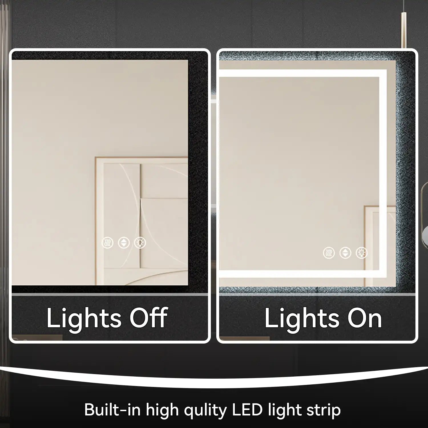 Adjustable LED Bathroom Vanity Mirror with Brightness Memory – Anti Fog