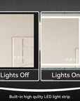 Adjustable LED Bathroom Vanity Mirror with Brightness Memory – Anti Fog