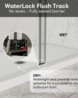 54" x 70" Strong Framed Shower Door with 6mm Tempered Glass in Chrome - No Leaks, No Wobble