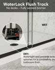 48" x 70" Strong Framed Shower Door with 6mm Tempered Glass in Chrome - No Leaks, No Wobble