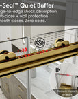 48" x 74" Brushed Gold Frameless Double Sliding Shower Door with Soft-Close - Leak-Proof, Easy-Clean