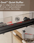 60" x 74" Black Frameless Double Sliding Shower Door with Soft-Close - Leak-Proof, Easy-Clean