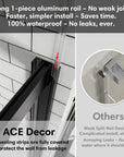 Aurevo-X Series 60" x 74" Minimalist Frameless Sliding Shower Door In Matte Black