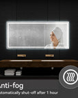 Adjustable LED Bathroom Vanity Mirror with Brightness Memory – Anti Fog