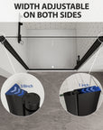 Dual-side width adjustment allows flexible installation and compensates for uneven walls or measurement variations.
