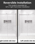 Lumora Series 60" x 74" Frameless Single Sliding Shower Door - Chrome