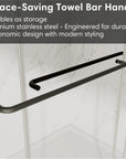 54" x 70" Strong Framed Shower Door with 6mm Tempered Glass in Matte Black - No Leaks, No Wobble