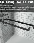 Aurevo-X Series 60" x 74" Minimalist Frameless Sliding Shower Door In Matte Black