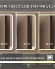 Rectangular Framed Dimmable Anti-Fog LED Wall Bathroom Vanity Mirror