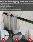Shower door sliding frameless, size 60 x 74 inches, with magnetic seal closure for waterproofing and secure fit | Ace Decor