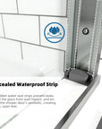 60" x 74" Sliding Semi-Frameless Glass Shower Doors in Brushed Nickel - 8mm Thick, Bypass Entry