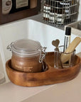 Double compartment decorative tray
