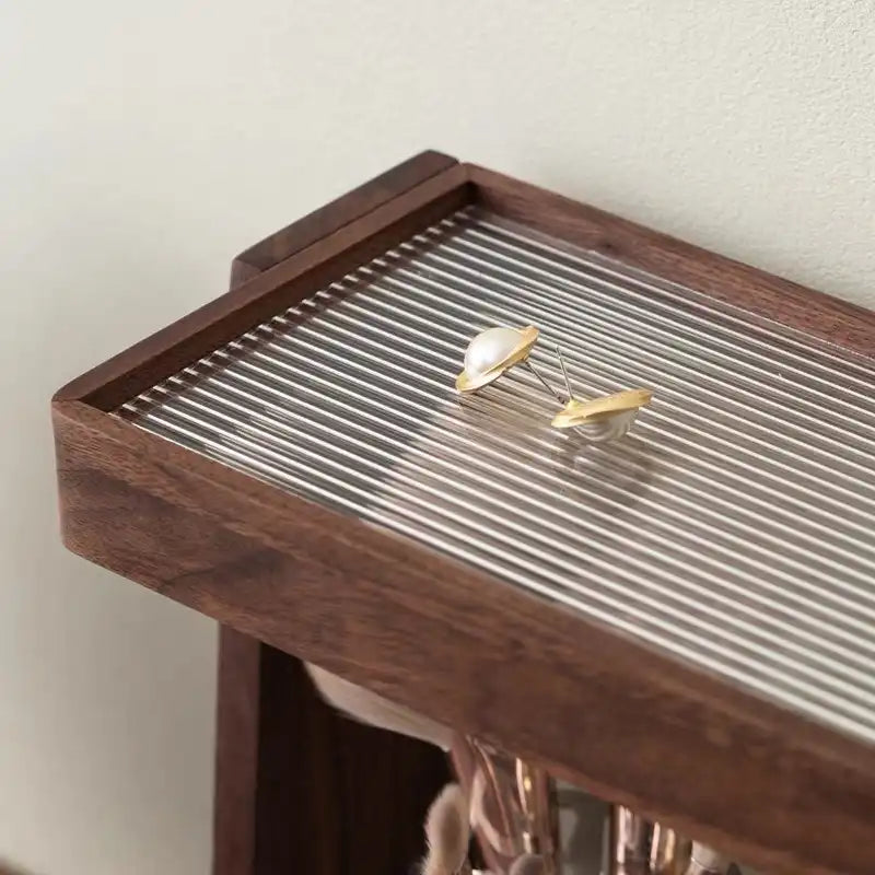 Bamboo Acrylic Two-Tier Bathroom Shelf
