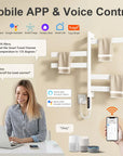 Velin Series 18" x 27" Smart Electric Towel Rack (Wi-Fi Version) with mobile app and voice control features.
