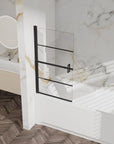 31.5" x 55" Frameless Shower Door for Bathtub – Smooth Pivot, Mess-Free