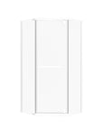 36" x 36" x 72" semi-frameless corner angle shower enclosure with clear tempered glass | Ace Decor