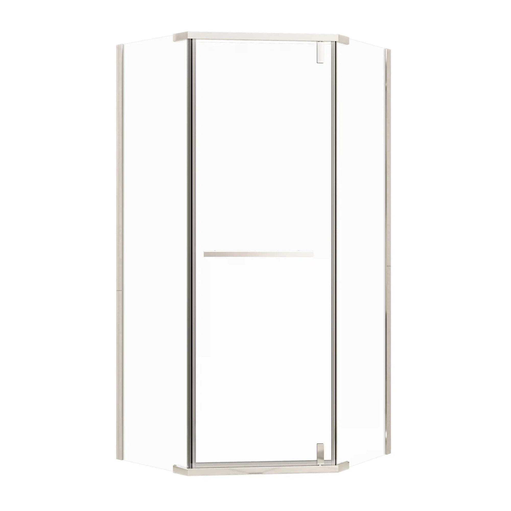 36" x 36" x 72" semi-frameless corner shower enclosure, modern frameless corner shower enclosures design | Ace Decor