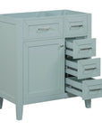 30" single freestanding bathroom vanity with open drawers | Ace Decor