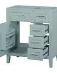 30" single freestanding bathroom vanity with open drawers and cabinet | Ace Decor
