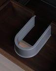 Integrated U-shaped drain cutout storage inside 47" wall mounted bathroom vanity with sink | Ace Decor