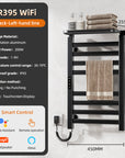 18" x 30" Black Heated Towel Rack – 360° Heating, Energy Efficient, IPX5 Waterproof