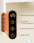 LED touch control with precise temperature hold, free timing and large drying area.