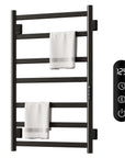 20 x 32 bathroom towel warmer with digital control and multiple heating bars holding towels | Ace Decor