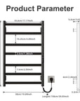 Erynd 20" x 32" 7-Bar Wall Mounted Electric Towel Warmer