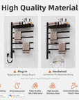 dual installation best heated towel rack 18 x 27 plug-in and hardwired waterproof design with stainless steel frame | Ace Decor