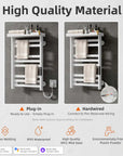 18 x 27 white hot towel warmer for home with plug-in and hardwired installation options, IPX5 waterproof | Ace Decor