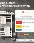 Energy-efficient 18 x 27 white hot towel warmer for home with 160W low power use and 1–24h timer | Ace Decor